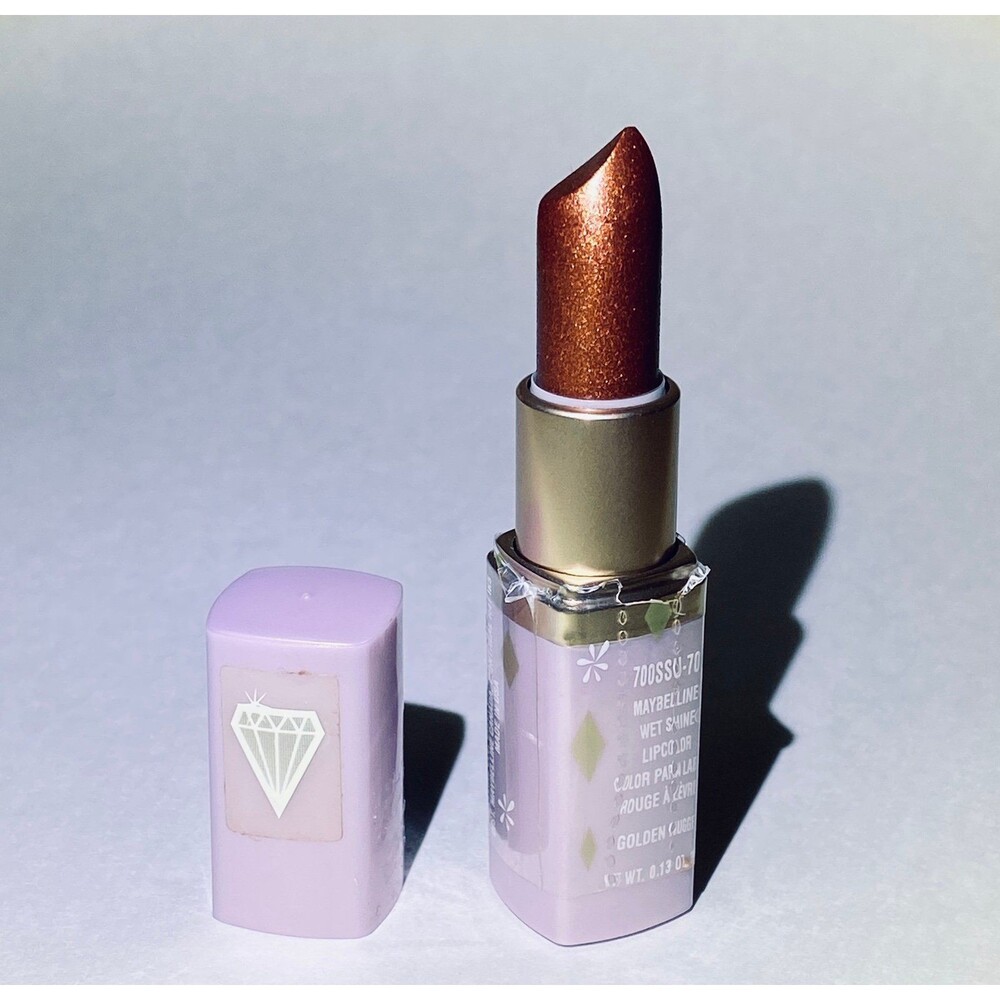 Maybelline Wet Shine Diamonds Lipstick “Golden Nugget” Discontinued Made in USA